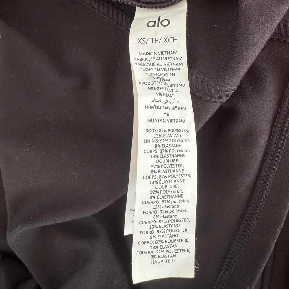 ALO Yoga Carefree Zip Mini Dress Black XS - Picture 8 of 8